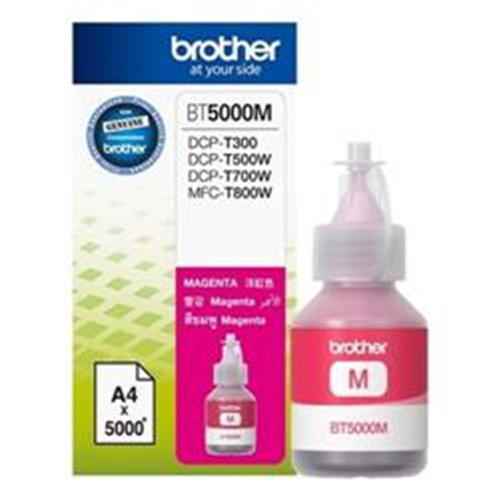 Brother BT5000M Magenta Kırmızı 5.000 Sayfa Şişe Mürekkep DCP-T300-310-500-510-700-710 MFC-T800