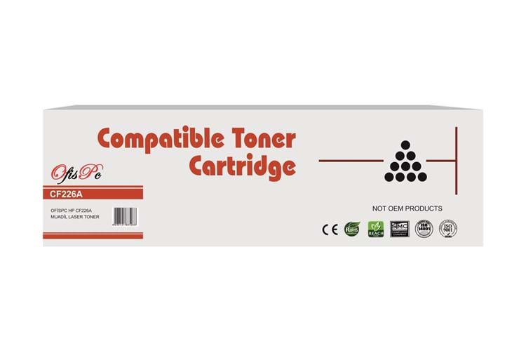 OfisPc Hp 26A Siyah 3.100 Sayfa Çipli Muadil Toner CF226A 