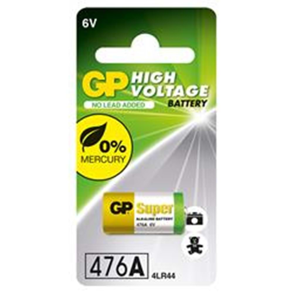 GP GP476A 4LR44 6V Yüksek Voltaj Alkalin Pil 
