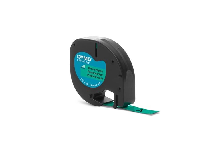 DYMO S0721640 LetraTag Plastik Şerit ( 12 mm X 4 mt ) , Yeşil (59425 ) 91204