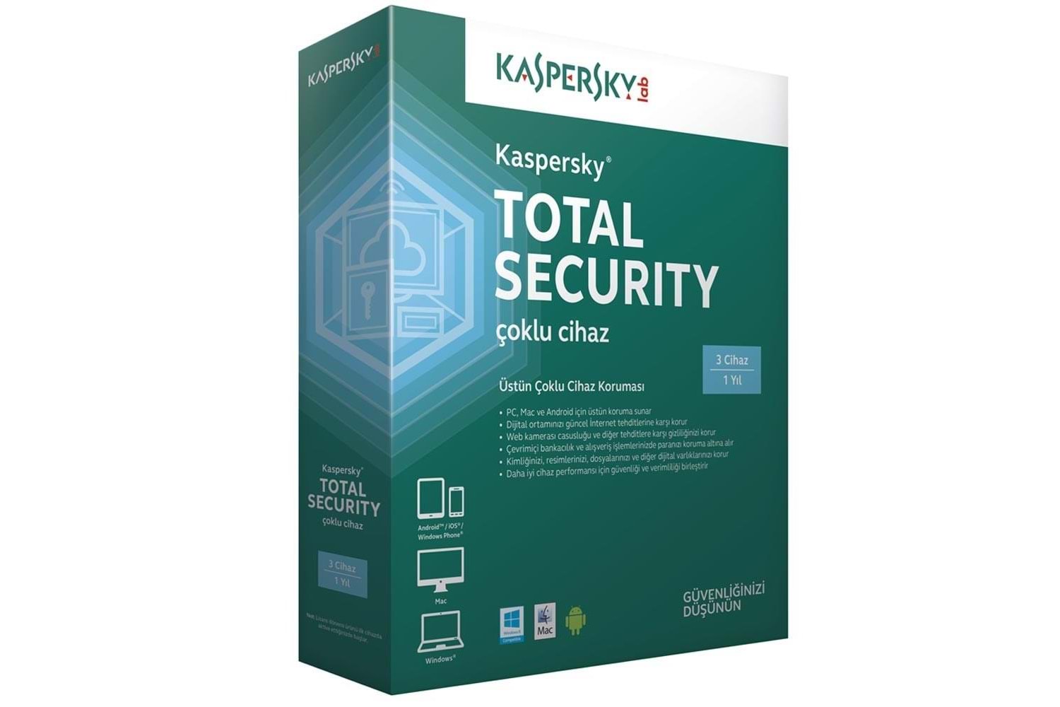 Kaspersky Total Security 3 Kullanıcı 1 Yıl