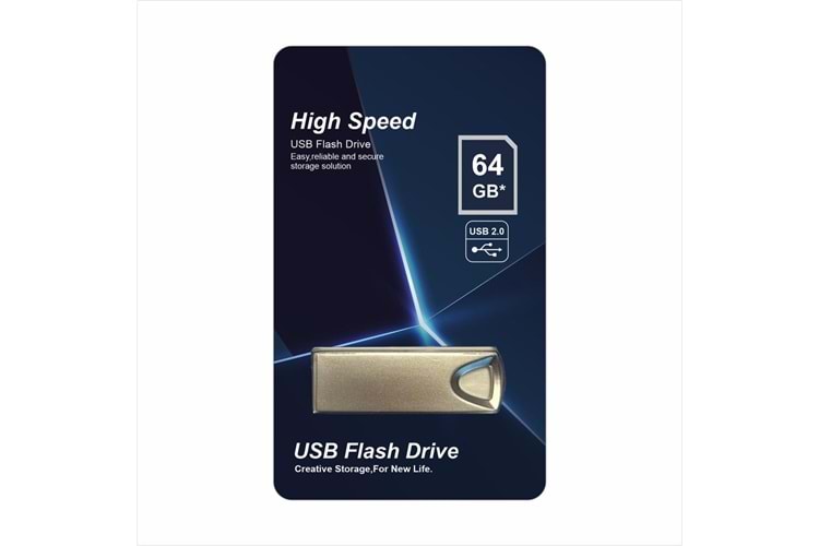 Elba 64GB Metal 2.0 USB Flash Bellek