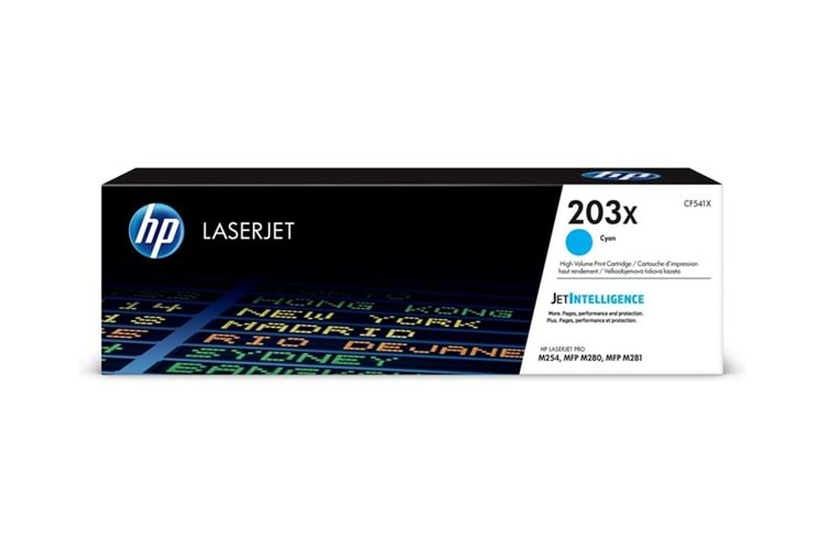 HP 203X Cyan Mavi Yüksek Kapasite 2.500 Sayfa Toner CF541X