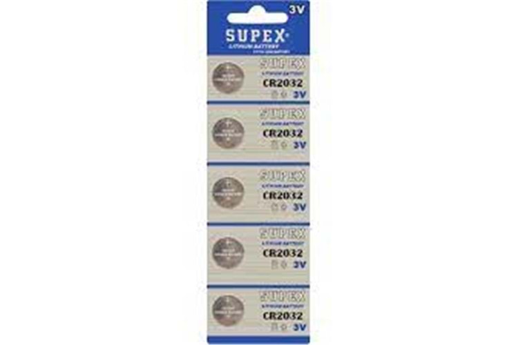 Supex Cr2032 3V Lityum 5Li Blister Pil