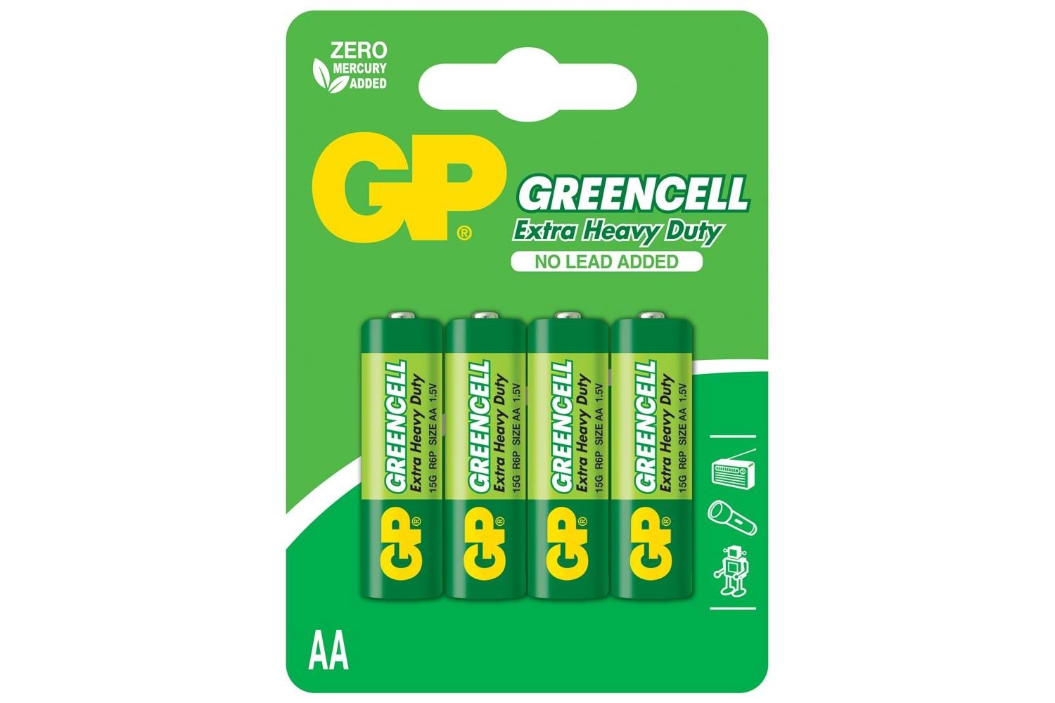 GP Greencel R6 AA Boy Çinko Kalem Pil 4'lü Paket GP15G-U4