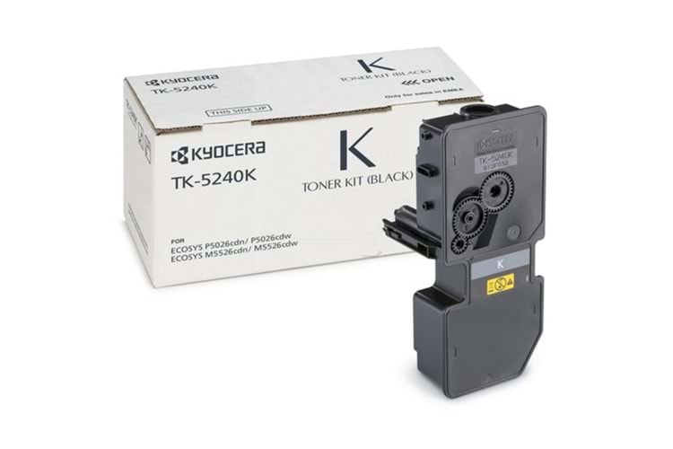 Kyocera TK-5240K Black Siyah Orjinal Fotokopi Toneri Ecosys M5526cdn-5526cdw P5026cdn-5026cdw 4.000