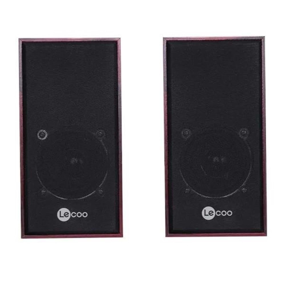 LECOO DS105 1+1 Siyah 5w RMS Hoparlör Ahşap