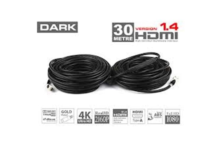 Dark DK HD CV14L3000A 30mt Hdmi v1.4 3d led-lcd-ps3 Kablo
