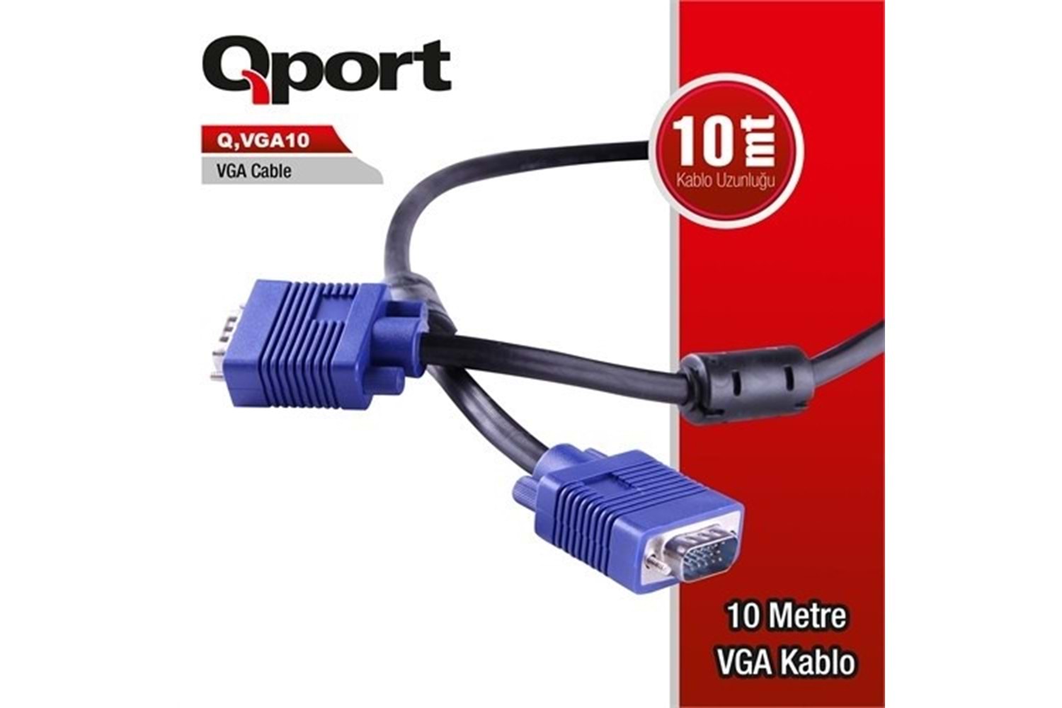 QPORT 10metre Q-VGA10 VGA Görüntü Kablosu