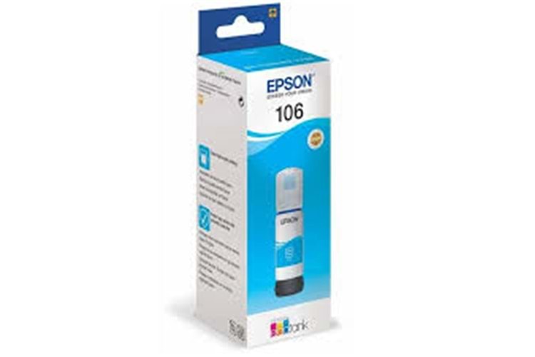 Epson 106 Cyan Mavi Şişe Mürekkep T00R240 L7160-7180