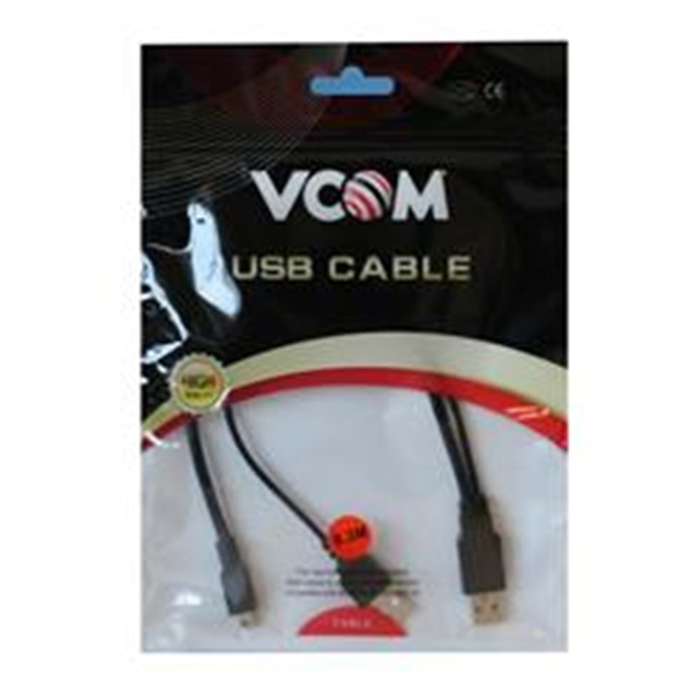 Vcom Usb 2.0 2-Mini Usb 5Pin Black 0.3M