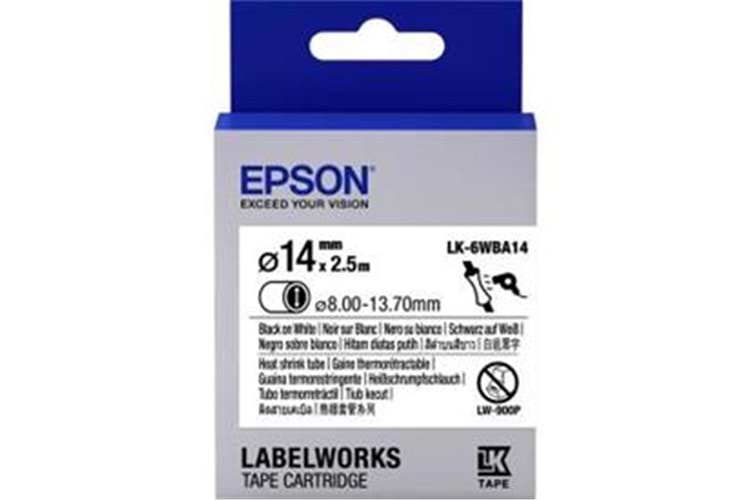 Epson LK-7WBN Standard Beyaz Üzeri Siyah 36MM 9Metre Etiket
