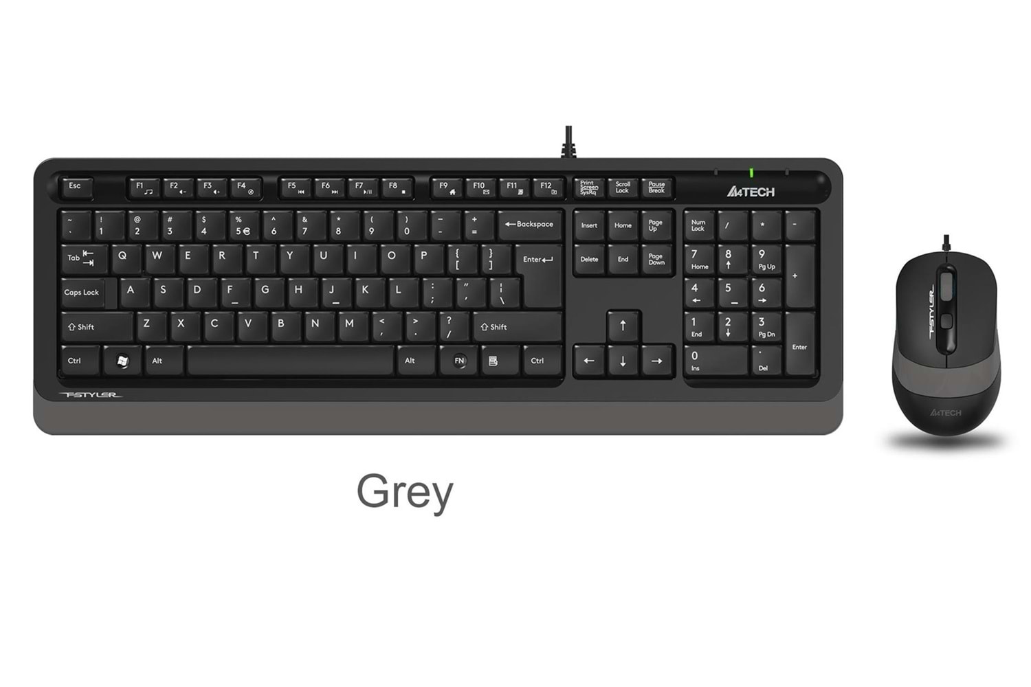 A4 Tech F1010 Q Usb Gri Fn-Mm Klv+Optik Mouse Set