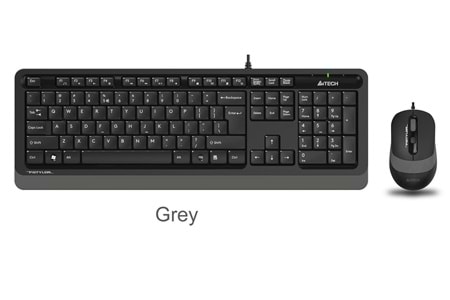 A4 Tech F1010 Q Usb Gri Fn-Mm Klv+Optik Mouse Set