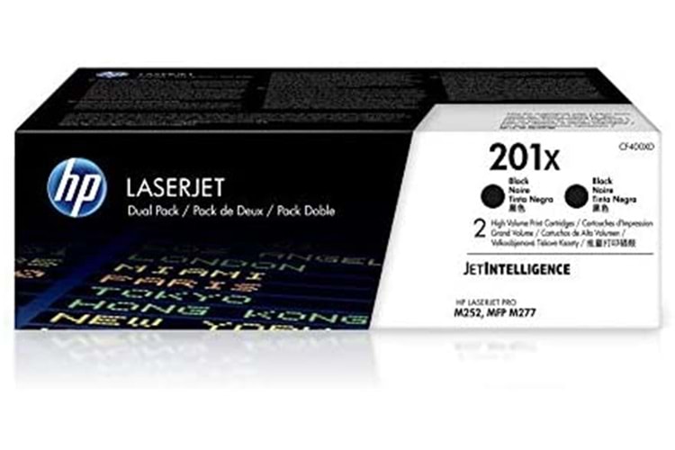 HP 201XD Black Siyah Çiftli Yüksek Kapasite 2.800 Sayfa Toner CF400XD