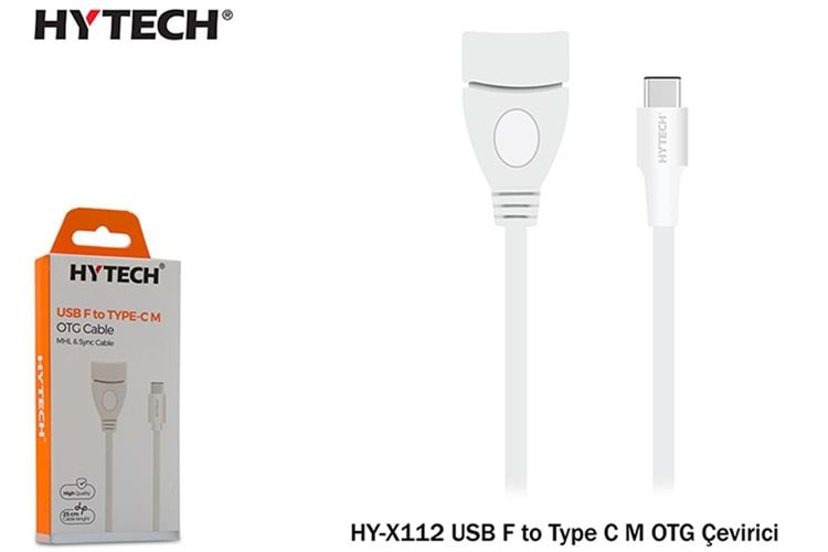 Hytech HY-X112 USB F to Type C M OTG Çevirici