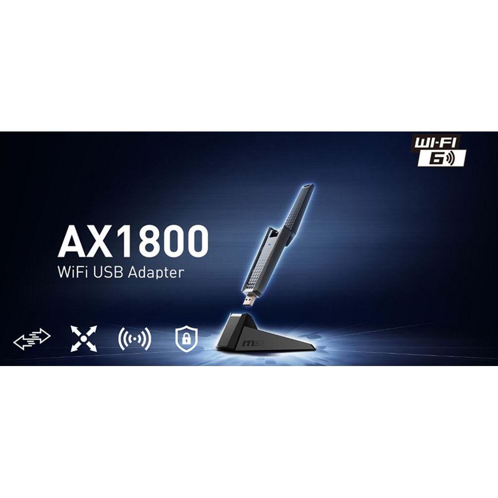 MSI AX1800 WIFI6 Kablosuz Usb Adaptör