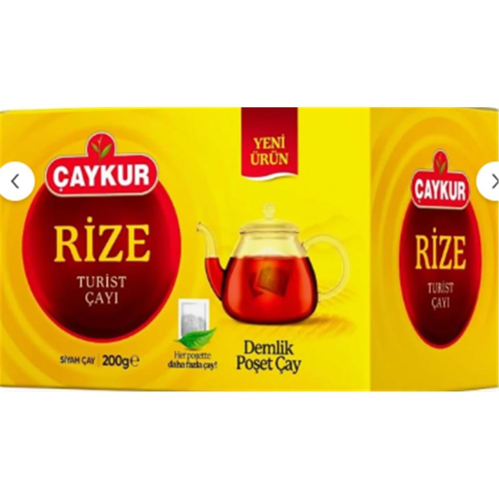 Çaykur Rize Turist Demlik Poşet Çay 200gr 40x5gr Demlik Poşet