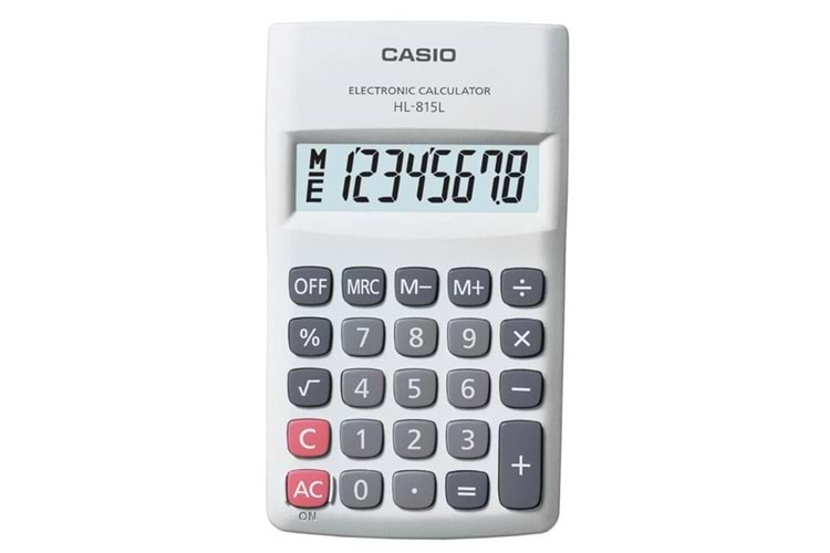 Casio HL-815L-WE 8 Hane Beyaz Hesap Makinesi