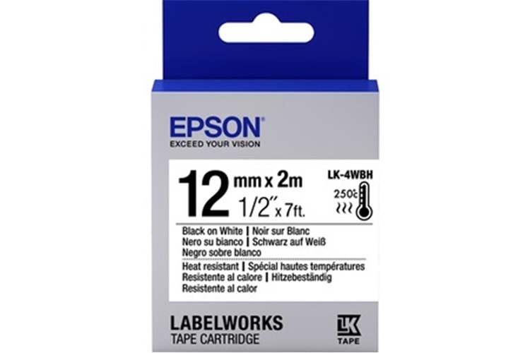 Epson LK-5SBE Mat Siyah Üzeri Silver 18mm 9Metre Etiket