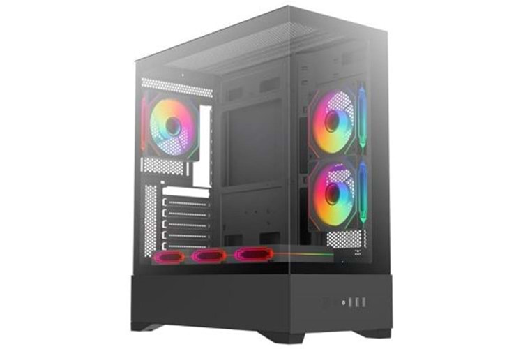 Dark Diamond PRO 4x12cm Fan, 1x USB3.0, 2x USB2.0 Full Akrilik Oyuncu Kasası (Psu yok)