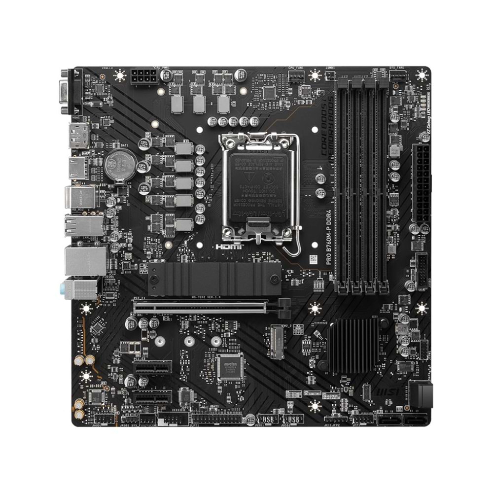 MSI PRO B760M-P DDR4 HDMI DP PCIe 16X v4.0 1700p mATX 