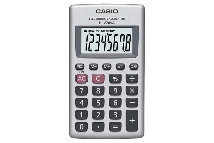 Casio HL-820VA-W 8 Hane Beyaz Cep Tipi Hesap Makinesi