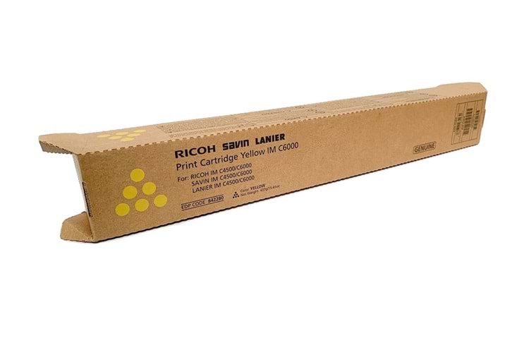 Ricoh IM C6000 Yellow Sarı Orjinal Fotokopi Toneri IM C4500-5500 22.500 Sayfa 
