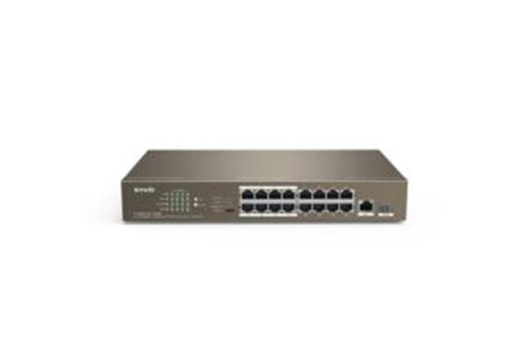 Tenda TEF1118P-16-150W 16 Port Poe+ 10-100 Switch Çelik Kasa Rack Mount