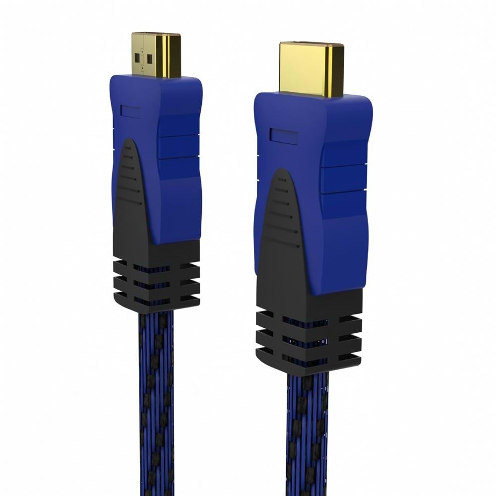 Inca IMHD-15T 1,8Mt Örgülü 1,4 V 3D HDMI Kablo Örgülü 4K@30Hz 2160P Altın Uç Parazit Koruma