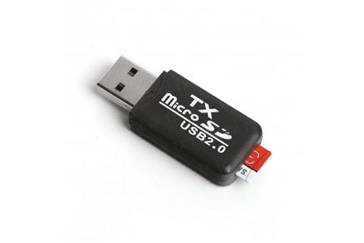 TX UCR204 USB 2.0 MicroSD Kart Okuyucu - Siyah