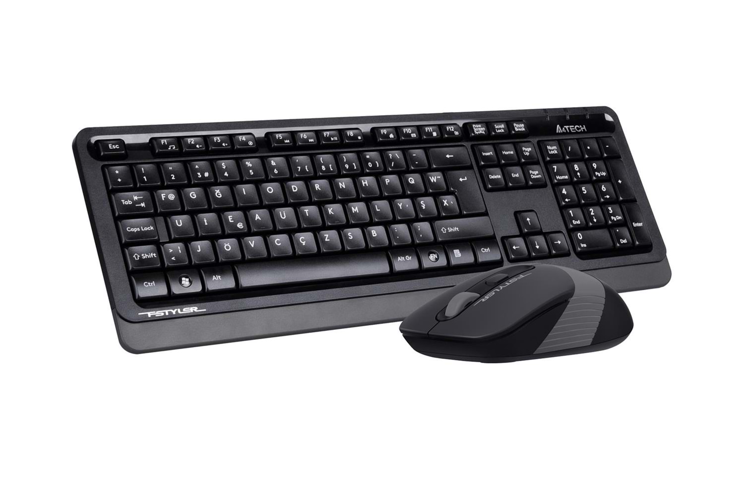 A4 Tech Fg1010F 2.4G Gri F Klavye Fn-Mm Klv+Optik Mouse Kablosuz Set