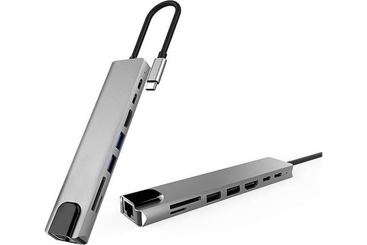 Dxim Dhu0005 All in One USB-Type-C Hub for iPad Pro, Macbook, PC, Laptop