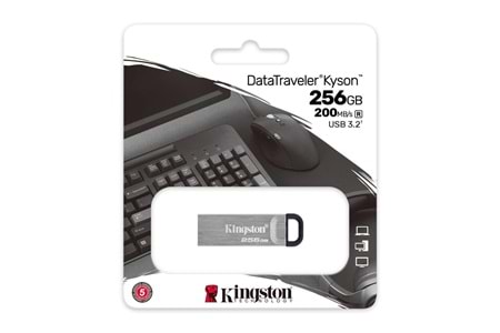 Kingston DTKN-256GB 256GB DataTraveler Kyson 200MB-s Metal USB 3.2 Gen 1 Flash Bellek