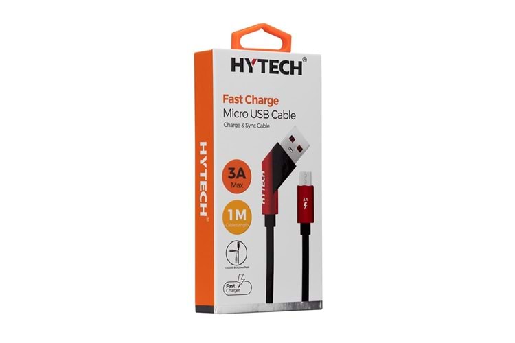Hytech HY-X215 3A Micro Usb 1m Siyah Data + Sarj Kablosu