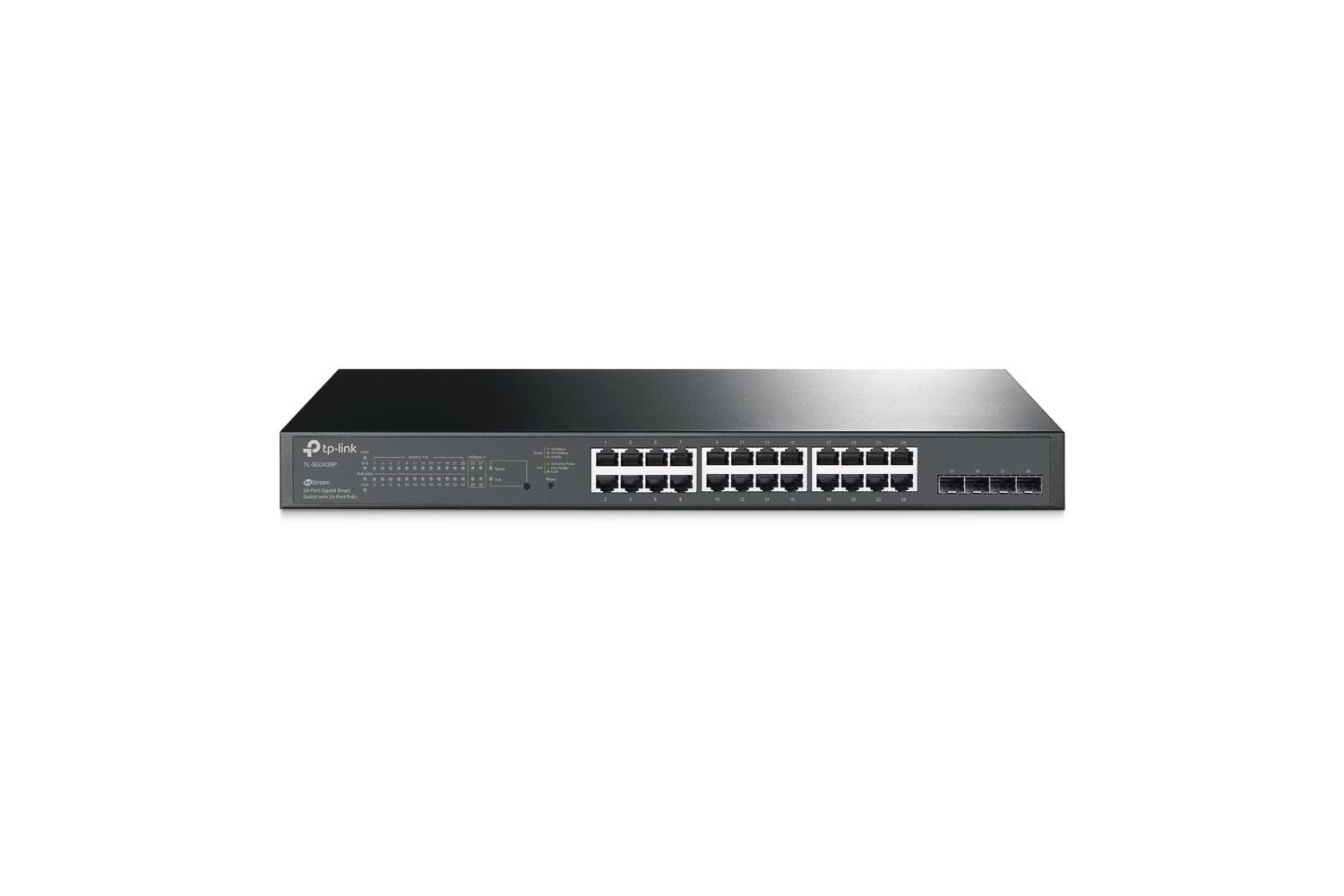 Omada Tp-Link TL-SG2428P 24 Port 10-100-1000 Poe+ Switch 4 Port SFP Çelik Kasa Rack Mount