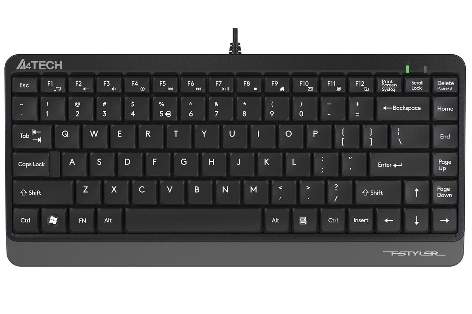 A4 Tech FK11 Q Usb Kablolu Mm Mini Gri Siyah Klavye