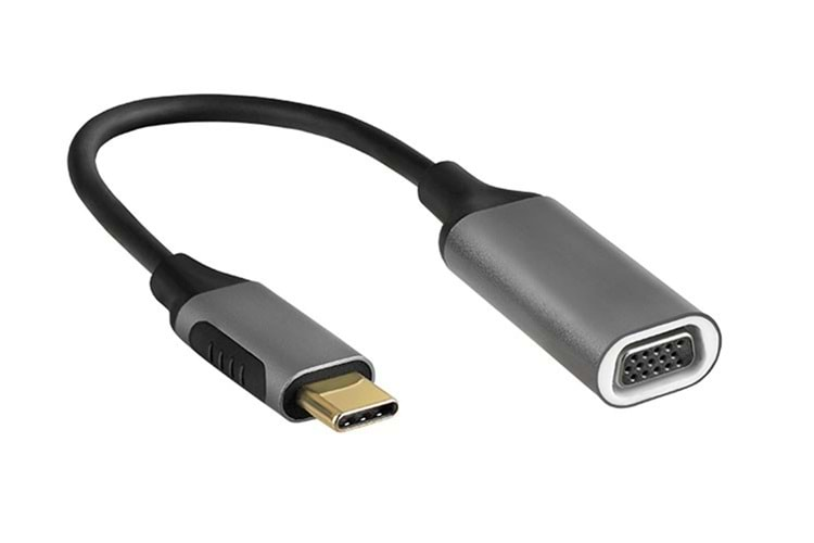 S-link Swapp SW-U5145 Gri Metal Type-C to VGA Adaptör