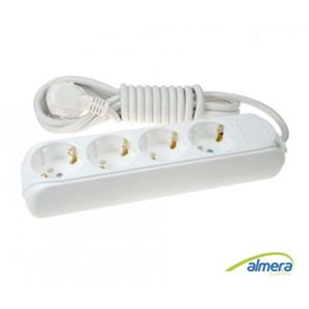 Almera 4lü 3mt Topraklı Priz (9240203)