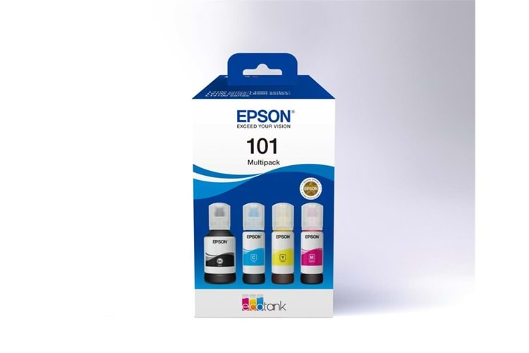 Epson 101 Cyan-Magenta-Yellow-Black Mavi-Kırmızı-Sarı-Siyah T03V6 4lü Multipack Kartuş