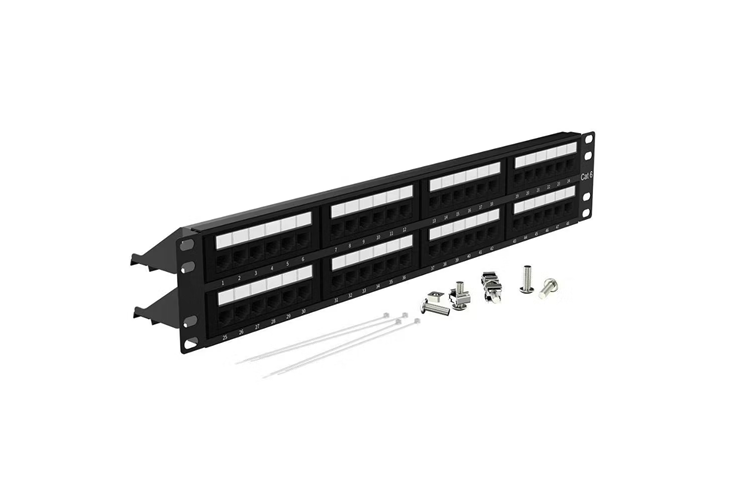 ODS 2U 48port Cat6 Utp Bakır Patch Panel PP-UCS-2548