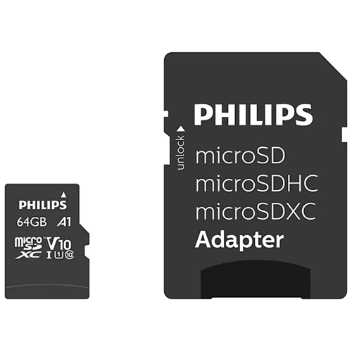 PHILIPS MicroSD 64GB FM64MP45B/00 Class10 Hafıza Kartı