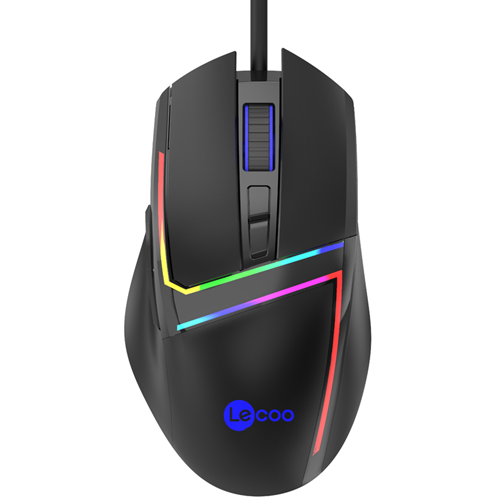LECOO MS106 Kablolu USB RGB 3200dpi Siyah Gaming Mouse
