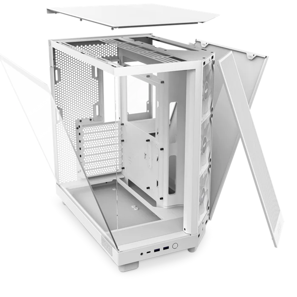 NZXT H6 FLOW RGB CC-H61FW-R1 Gaming Mid-Tower PC Kasası Beyaz