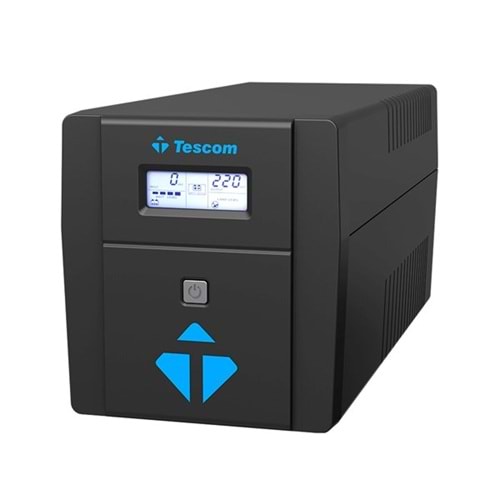 TESCOM 1000VA LEO+ LEO1000AP Modem Protect Lcd Ekran Line Interactive Ups